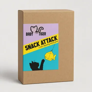 SNACK ATTACK Packaging for BABY TIGER - AI-generated packaging design concept
