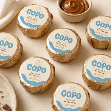 Alfajor Artesanal Packaging for Copo - AI-generated packaging design concept