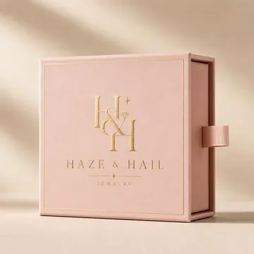 Jewelry Packaging for Haze & Hail - AI-generated packaging design concept