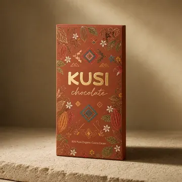 Barra De Chocolate Packaging for KUSI Chocolate #1146 - AI-generated packaging design concept
