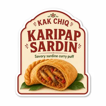 Karipap Sardin Packaging for Kak Chiq - AI-generated packaging design concept