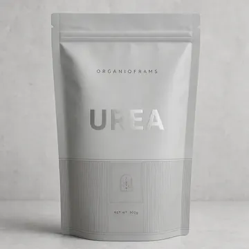Urea Packaging for ORGANIQFRAMS - AI-generated packaging design concept