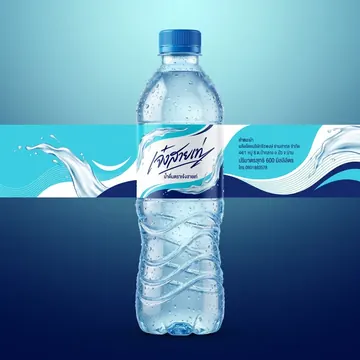น้ำดื่ม ตราเจ๋งสายเท่ Packaging for เจ๋งสายเท่ - AI-generated packaging design concept