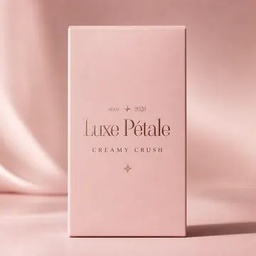 Creamy Crush Packaging for Luxe Pétale - AI-generated packaging design concept