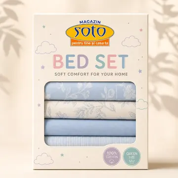 Bed Set Packaging for Magazin Soto - AI-generated packaging design concept