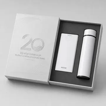 Hộp Âm Dương Packaging for 20 Năm Thành Lập Trường Cao Đẳng Du Lich Nha Trang - AI-generated packaging design concept