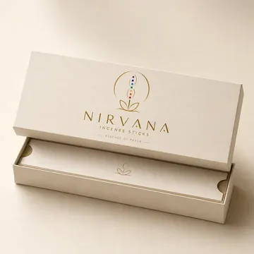 Insense Stick Packaging for Nirvana - AI-generated packaging design concept