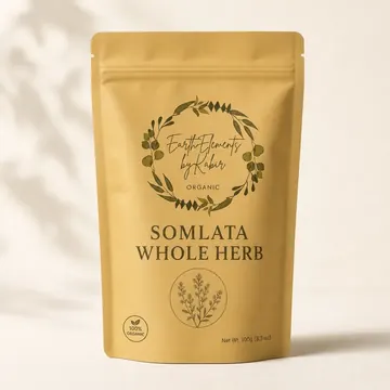 Somlata Whole Herb Packaging for EarthElementsByKabir - AI-generated packaging design concept