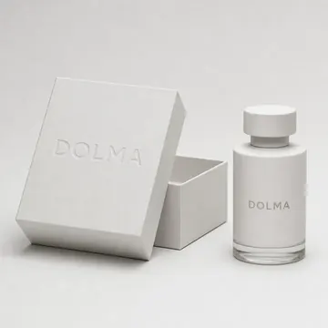 BOTTLE Packaging for DOLMA - AI-generated packaging design concept