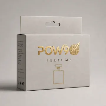 Perfume Packaging for Pow9 - AI-generated packaging design concept