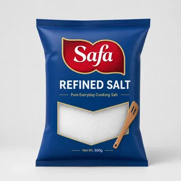 Refined Salt Packaging for Safa - AI-generated packaging design concept