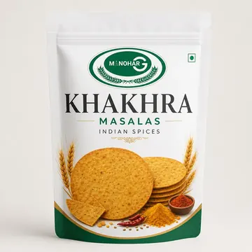 KHAKHRA Packaging for MANOHARG - AI-generated packaging design concept
