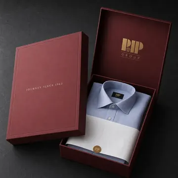 Rigid Box Packaging for Men Shirt - AI-generated packaging design concept