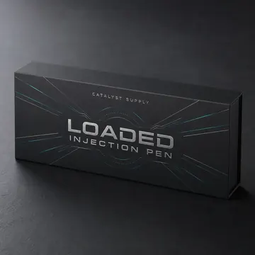 Loaded Injection Pen Packaging for Catalyst Supply - AI-generated packaging design concept