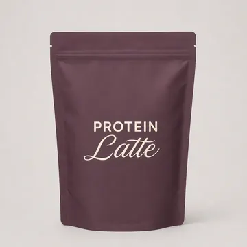 Protein Latte Powder Packaging for 4 AM Mentality - AI-generated packaging design concept