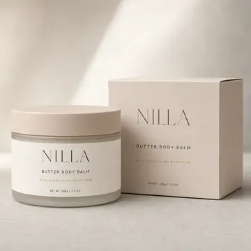 Butter Body Balm Packaging for Nilla - AI-generated packaging design concept
