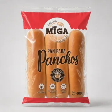 Pan Para Panchos Packaging for Mr Miga - AI-generated packaging design concept