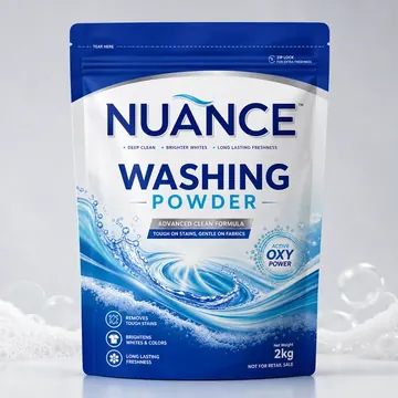 Washing Powder Packaging for NUANCE - AI-generated packaging design concept