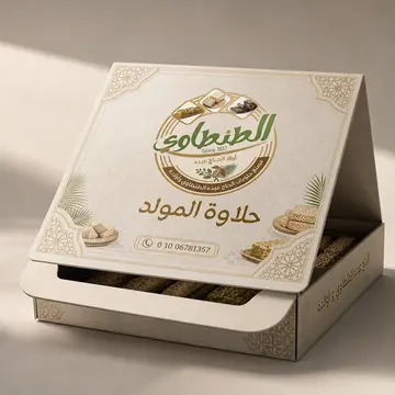 حلاوة المولد Packaging for الحاج عبدة الطنطاوي و اولادة - AI-generated packaging design concept