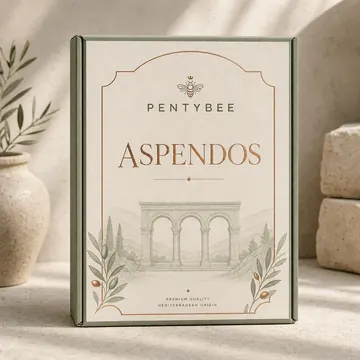 Aspendos Packaging for Pentybee - AI-generated packaging design concept