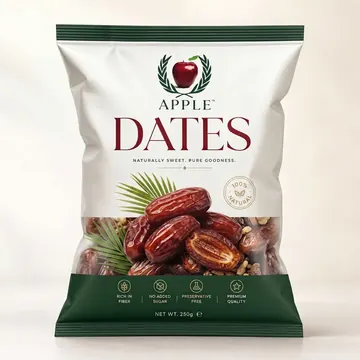 Dates Packaging for Apple - AI-generated packaging design concept