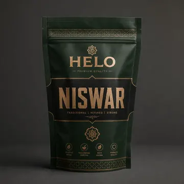 Niswar Packaging for Helo - AI-generated packaging design concept