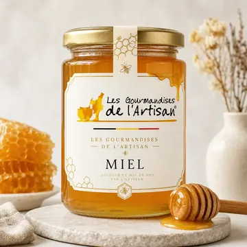 Miel Packaging for Les Gourmandises De L Artisan #1497 - AI-generated packaging design concept