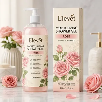 Shower Gel Packaging for Elevet - AI-generated packaging design concept