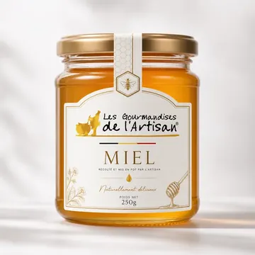 Miel Packaging for Les Gourmandises De L Artisan #1508 - AI-generated packaging design concept