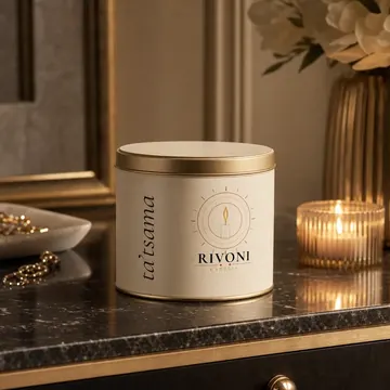 Candles Packaging for Rivoni Candles - AI-generated packaging design concept