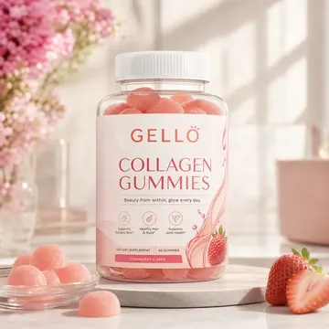 Gummies Collagen Packaging for Gello - AI-generated packaging design concept
