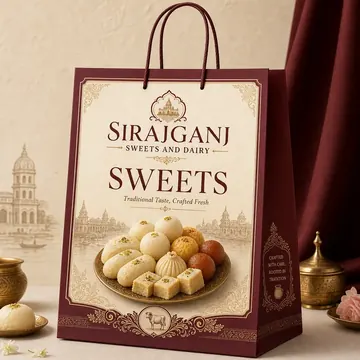 Sweets Packaging for Sirajganj Sweets And Dairy - AI-generated packaging design concept