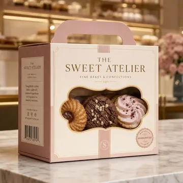 The Sweet Atelier Packaging Design - AI-generated packaging design concept