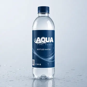 Bottle Packaging for aQua - AI-generated packaging design concept