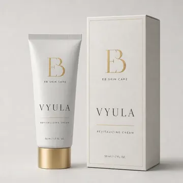Vyula Packaging for EB Skin Care - AI-generated packaging design concept