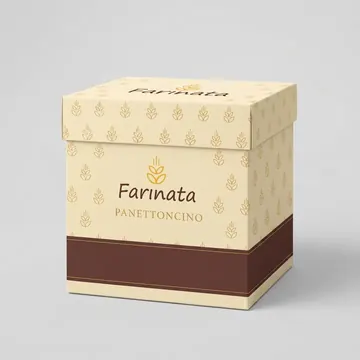 Panettoncino Packaging for Farinata - AI-generated packaging design concept