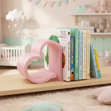 Aparador De Livros Em Formato De Coração Packaging Design - AI-generated packaging design concept