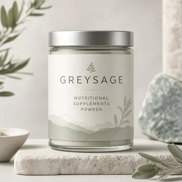 Nutritional Supplements Powder Packaging for GreySage - AI-generated packaging design concept