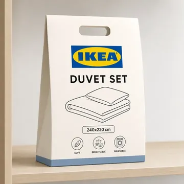 MATTERAS PROTECTOR Packaging for IKEA - AI-generated packaging design concept