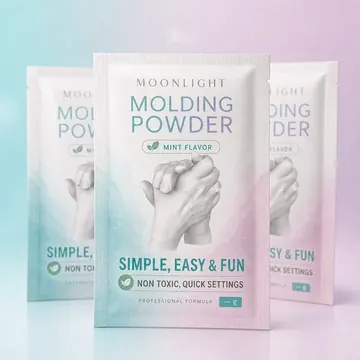 Molding Powder Packaging for Moonlight - AI-generated packaging design concept