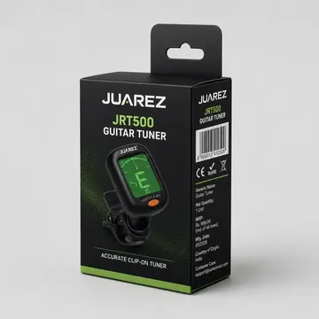 Juarez JRT500 Guitar Tuner Packaging for Juarez - AI-generated packaging design concept