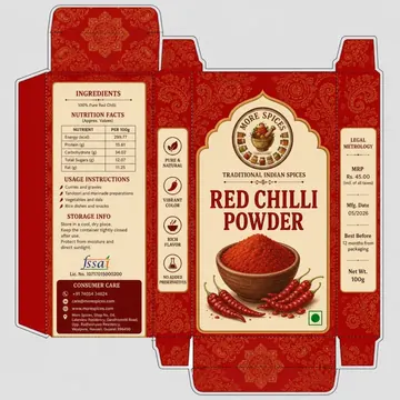 Spices Box Packaging for More Spices #1739 - AI-generated packaging design concept
