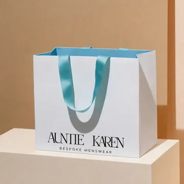 Bespoke Menswear Packaging for Auntie Karen - AI-generated packaging design concept
