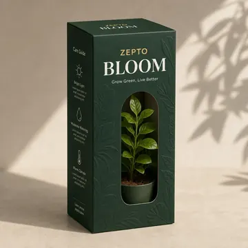 Bloom Packaging for Zepto - AI-generated packaging design concept
