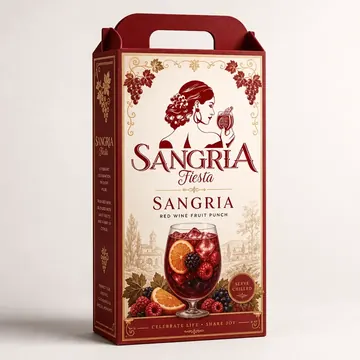 Sangria Packaging for Sangria Fiesta - AI-generated packaging design concept