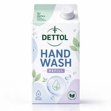 Hand Wash Tetra Pack Packaging for Dettol - AI-generated packaging design concept
