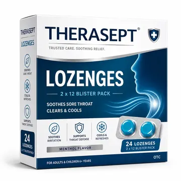 Lozenges Packaging for Therasept - AI-generated packaging design concept
