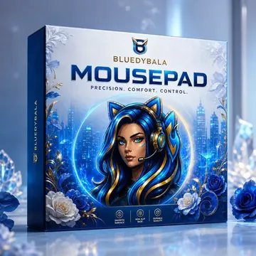 Mousepad Packaging for Bluedybala - AI-generated packaging design concept