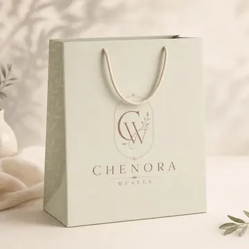 Apparel Packaging for Chenora Weaves - AI-generated packaging design concept