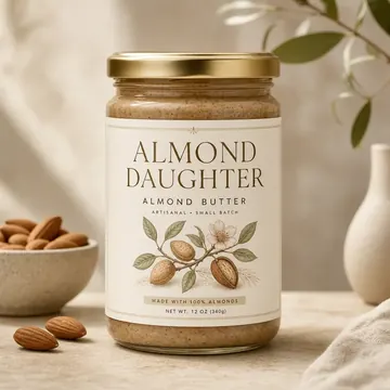 Almond Daughter Packaging Design - AI-generated packaging design concept